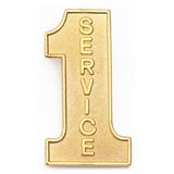 Blank #1 Safety Gold Lapel Pin, 1