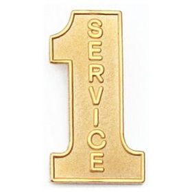 Blank #1 Safety Gold Lapel Pin, 1" H