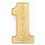 Blank #1 Safety Gold Lapel Pin, 1" H, Price/piece