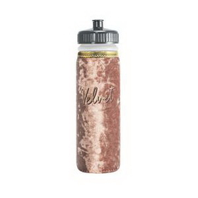 Custom Van Metro Velvet Sport Bottle w/ Sleeve & Push-Pull Lid, 10" H x 2.875" Diameter