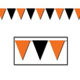 Custom Orange & Black Outdoor Pennant Banner, 18