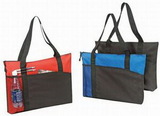 Custom Poly Tote Bag w/ Zipper Closure