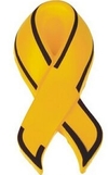 Custom Yellow Ribbon Stress Reliever