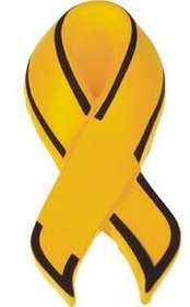 Custom Yellow Ribbon Stress Reliever
