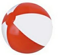 Custom 6" Red & White Inflatable Beach Ball