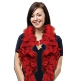 Blank 6' Red Solid Color Boa