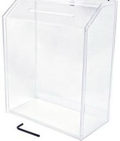 Custom Large Clear Acrylic Ballot Box (4" Deep)