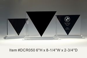 Custom Victory Optical Crystal Award Trophy., 6" L x 8.25" W x 2.75" H