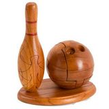 Custom Unique Mahogany Bowling Ball Puzzle (Screened)