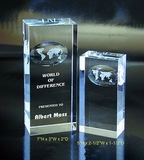 Custom Atlas Optical Crystal Award Trophy., 5