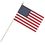 Custom 12" X 18" Lightweight Cotton Us Stick Flag With Spear Top On A 30" Dowel, Price/piece