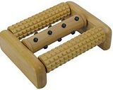 Blank Wooden Three Roller Foot Massager w/ Magnets