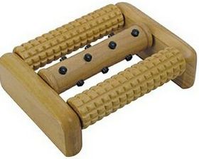 Custom Wooden Three Roller Foot Massager w/ Magnets
