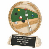 Custom Cast Stone Medal Trophy (Billiards)(Without Base)