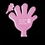 Custom 7" Hand Clapper - Pink & White, Price/piece