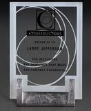 Custom Small Jade Glass Desk Award