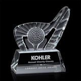 Custom Dougherty Optical Crystal Golf Award (5 3/4