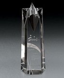 Custom Soaring Star Crystal Award (3 5/8