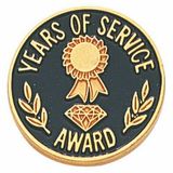 Custom Service Award Lapel Pins w/Clutch Back (Years of Service w/Engraving Space), 3/4