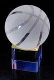Custom Crystal Basketball With Rainbow Base (2-3/8