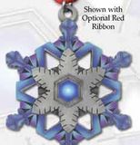 Custom Pewter Gallery Print Snowflake Ornament w/ Center Cut Out