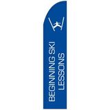 Blank Beginning Ski Lessons 3' x 15' Half Drop Feather Flag