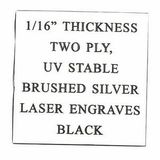 Custom Metallic Silver Over Black 2-Ply Plastic Engraving Sheet Stock (12