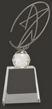 Custom Silver Star Crystal & Metal Award L, 12