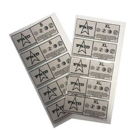 Custom Size Apparel Tags, 2.5" L x 1" H