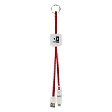 Custom 3-in-1 Fabric Charge-It Cable, 11 3/4