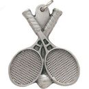 Tennis Rackets Pewter Key Chain