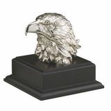 Blank Silver Plated Eagle Head w/Wood Base (6 1/2