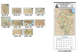 Custom Small State Maps Full Apron Calendar - Illinois, 14 1/2