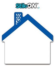 Custom Stik-ON 25 Sheet House Shape Adhesive Notes, 4" W x 4" L