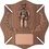 14"x14" Genuine Walnut Maltese Cross w/Fireman Plaque & Copper Engraving Plate, Price/piece