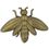 Blank Insect Pin - Antique Bronze Bee, 1 1/8" W, Price/piece