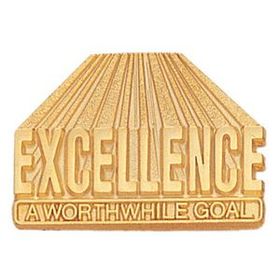 Blank Motivational Lapel Pins (Excellence - A Worthwhile Goal), 1" L x 3/4" W