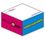 Custom Ad Cubes Memo Note Pad W/ 4 Colors & 2 Sides (3.375"X3.375"X1.6875"), Price/piece