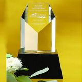 Custom Awards-optical crystal award/trophy 4 inch high, 3 1/2
