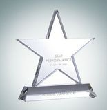 Custom Motivation Star Optical Crystal Award Plaque (Medium), 5 5/8