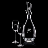 Custom 32 Oz. Juliette Crystalline Decanter W/ 2 Wine Glasses