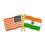 Blank Usa & India Flag Pin, 1 1/8" W X 1/2" H, Price/piece