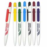 Custom Seattle Retractable Ballpoint Pen with White Barrel