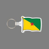 Key Ring & Full Color Punch Tag W/ Tab - Flag of French Guiana
