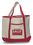 Custom 2 Tone Canvas Tote Bag w/ Interior Zipper Pocket - 1 Color (22"x16"x6"), Price/piece