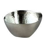 Custom Elegance Stainless Steel Collection Hammered Square Bowl (10