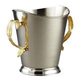 Custom Gold Feather Champagne Bucket (8.25