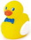 Custom Rubber Professor Duck, 3" L x 2 3/4" W x 3" H, Price/piece