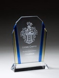 Custom Caselford Rectangular Colorful Accents Glass Award - 7 1/2