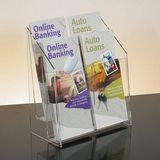 Custom 4-pocket Clear Acrylic Brochure Holder - Countertop